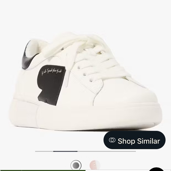 NWB Kate Spade Charli White and Black Sneakers size 7.5 - Picture 3 of 13
